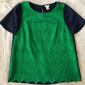 🚨Sale🚨 4 for $30 J.Crew Lace Tee 💚